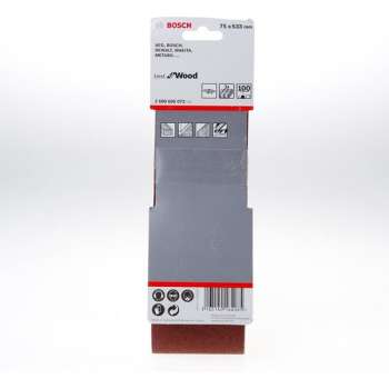 Bosch Schuurband 75 x 533mm K100 blister van 3 banden (Prijs per 2 stuks)