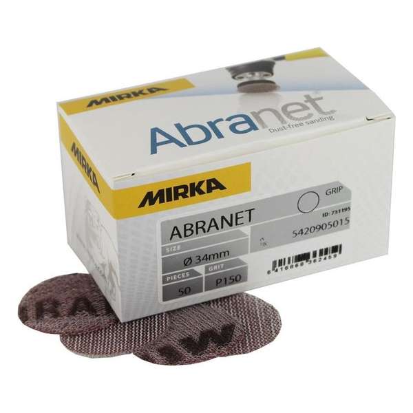 MIRKA Abranet Schuurschijven 34mm - P100 MIRKA Abranet Schuurschijven 34mm - P100