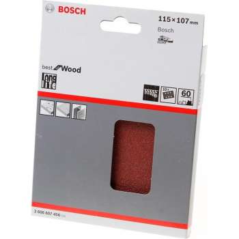 Bosch Schuurvel klit wood and paint 115 x 107 K60 blister van 10 vellen