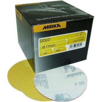 MIRKA Gold Schuurschijven 77mm zonder gaten - P500