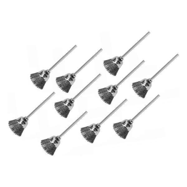 Set van 30 mini metaalborstels (messing), paraplu. 3.175 mm Set van 30 mini metaalborstels (messing), paraplu. 3.175 mm