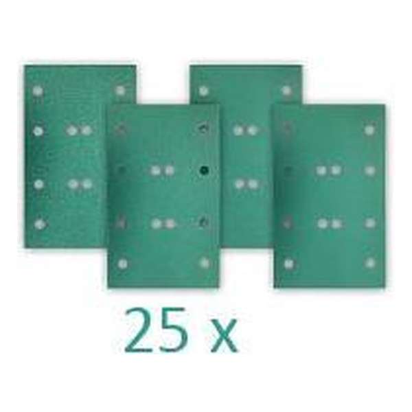 RUPES HQ400 Polyester Schuurstroken 80x130mm met 12 gaten P 80 - 25 stuks RUPES HQ400 Polyester Schuurstroken 80x130mm met 12 gaten P 80 - 25 stuks