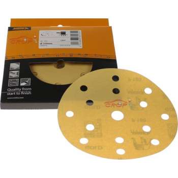 MIRKA Gold DECO Schuurschijven 125mm met 17 gaten *KLEINVERPAKKING* - P180