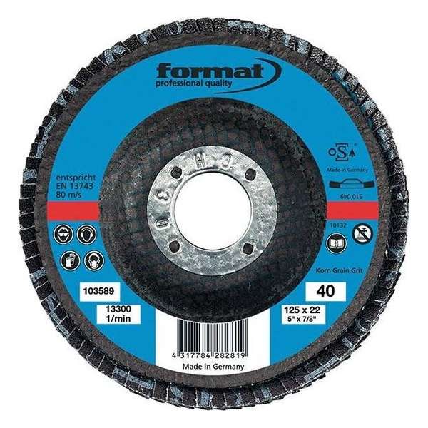 Lamellenschijf 12° K80, gewelfd 115mm FORMAT Lamellenschijf 12° K80, gewelfd 115mm FORMAT