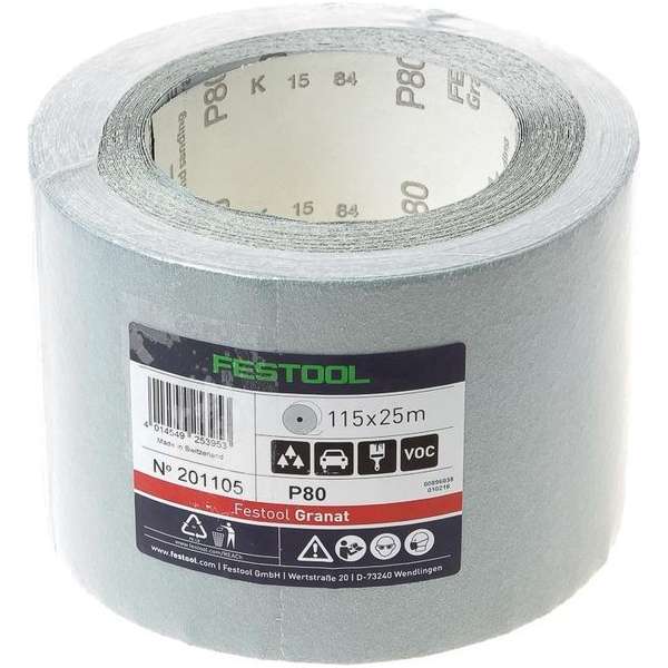 Festool Schuurrol 115 x 25 meter P150 Festool Schuurrol 115 x 25 meter P150