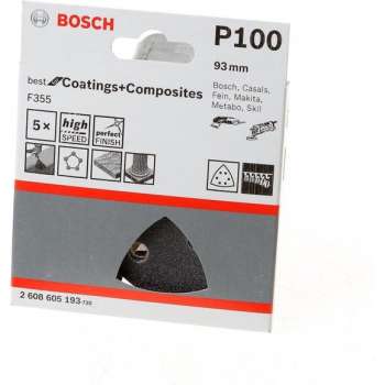 Bosch Schuurblad delta 93mm coating and composite K100 blister van 5 bladen