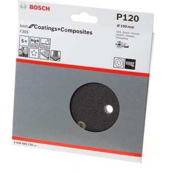 Bosch Schuurschijf coating and composites diameter 150mm K120 blister van 5 schijven