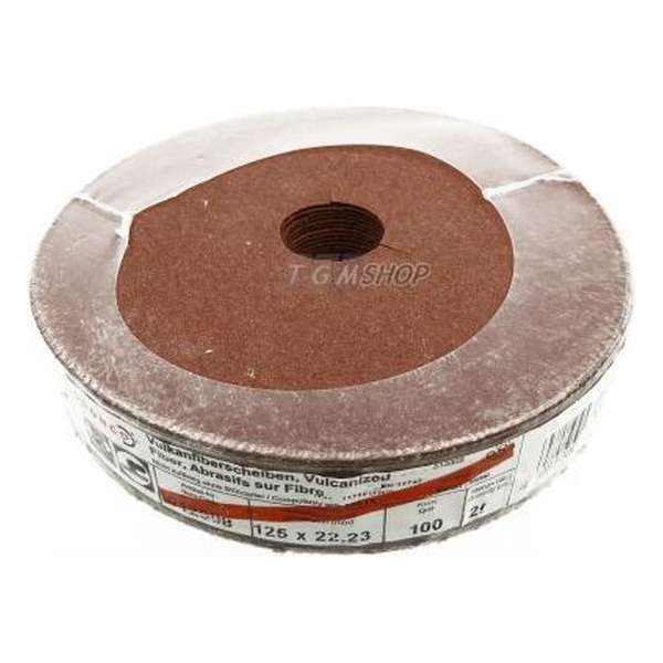 Dronco vulcanised fiber washers - ø125 mm, 22.23 mm - 100 grit Dronco vulcanised fiber washers - ø125 mm, 22.23 mm - 100 grit
