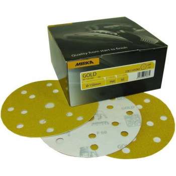 MIRKA Gold Schuurschijven 150mm met 15 gaten - P100