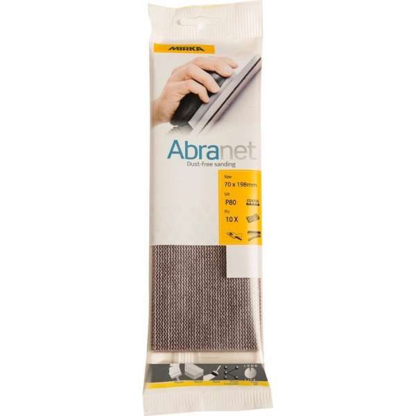 MIRKA Abranet ECO Schuurstroken 70x198mm *KLEINVERPAKKING* - P240 MIRKA Abranet ECO Schuurstroken 70x198mm *KLEINVERPAKKING* - P240