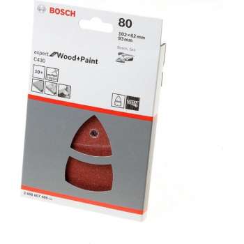 Bosch Schuurbladset 102 x 62 x 93mm K80 set van 10 bladen