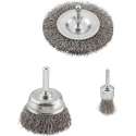 kwb DRAHTBÜRSTENSET, 4-DELIG, STAALDRAAD, GEGOLFD 597500 1 set(s)