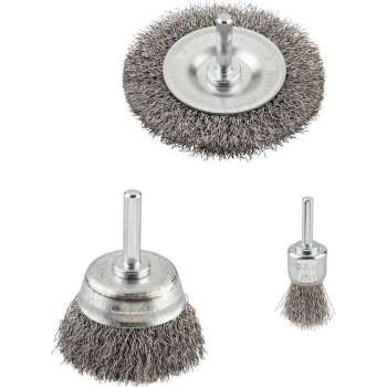 kwb DRAHTBÜRSTENSET, 4-DELIG, STAALDRAAD, GEGOLFD 597500 1 set(s)
