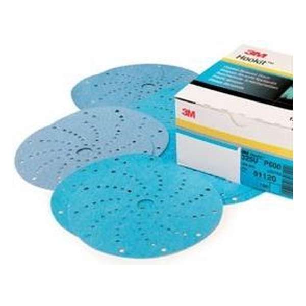 3M Hookit Blue 325U Schuurschijven 150mm Multihole P220 - 100 stuks 3M Hookit Blue 325U Schuurschijven 150mm Multihole P220 - 100 stuks