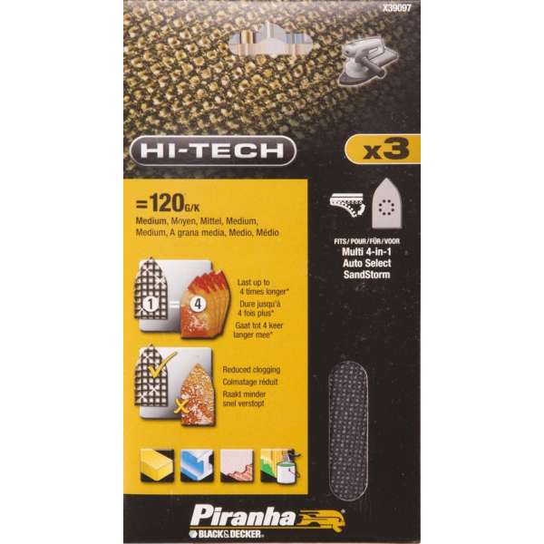 Piranha Schuurgaas Multischuurmachine 170 x 100 mm K120 Piranha Schuurgaas Multischuurmachine 170 x 100 mm K120