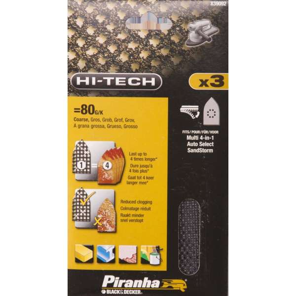 Piranha Schuurgaas Multischuurmachine 170 x 100 mm K80 Piranha Schuurgaas Multischuurmachine 170 x 100 mm K80
