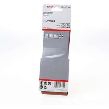 Bosch Schuurband wood and paint 75 x 457mm K80 blister van 3 banden (Prijs per 2 stuks)