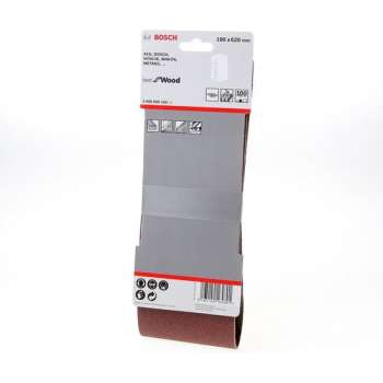 Bosch Schuurband 100 x 620mm K100 blister van 3 banden (Prijs per 2 stuk)