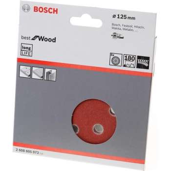 Bosch - 5-delige schuurbladenset 125 mm, 180