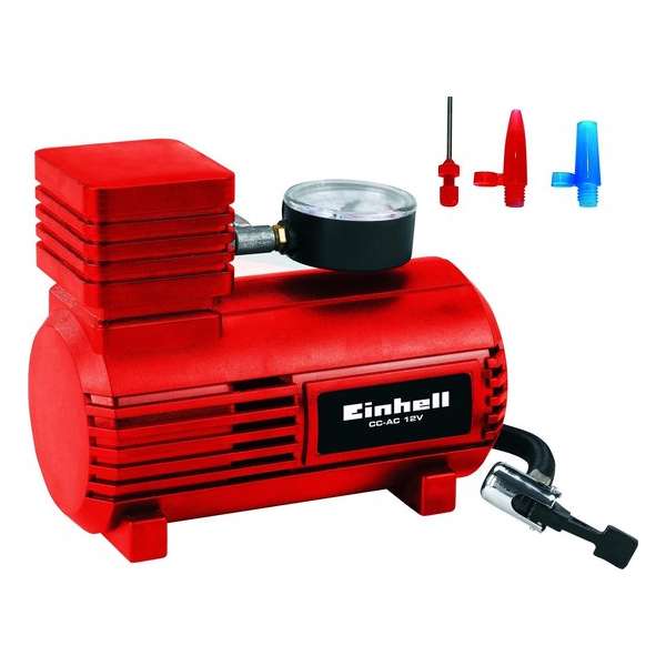 Einhell Auto Compressor 12 V - 18 bar - Inclusief 3 adapters Einhell Auto Compressor 12 V - 18 bar - Inclusief 3 adapters