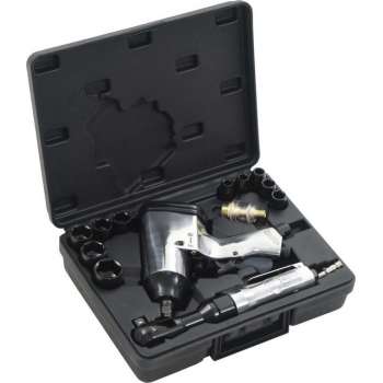 vidaXL - Accessoire voor compressor Slagmoersleutel set pneumatisch (16 delig)