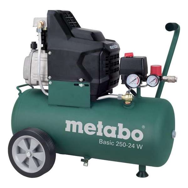 Metabo Basic 250-24 W Compressor - 1500W - 8 bar - 24L - 95 l/min Metabo Basic 250-24 W Compressor - 1500W - 8 bar - 24L - 95 l/min