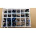 Push in koppelingen assortiment rechte - knie - t-stuk - puntstuk voor 6 en 8 en 10 mm slang 60 delig CDC