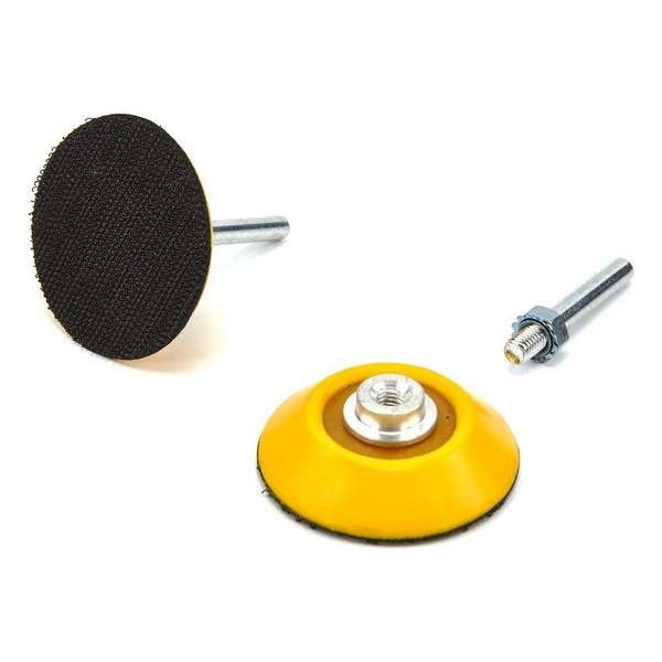 HBM 75 mm Steunschijf met 6 mm opname voor velcro schuurpads HBM 75 mm Steunschijf met 6 mm opname voor velcro schuurpads
