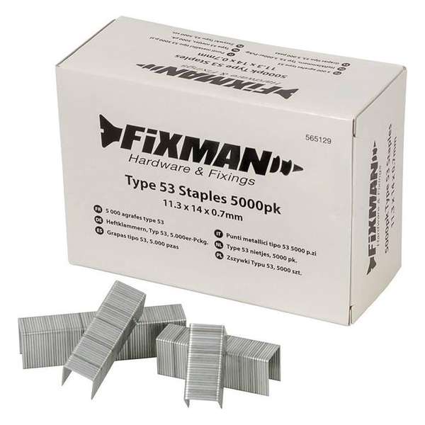 Fixman Type 53 Nietjes - Nieten - 14 mm. - 5000 stuks Fixman Type 53 Nietjes - Nieten - 14 mm. - 5000 stuks