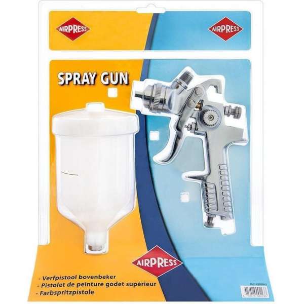 Verfspuitpistool Airpress met bovenbeker Verfspuitpistool Airpress met bovenbeker