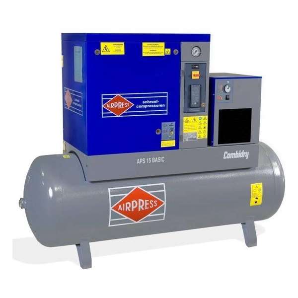 AIRPRESS 400V schroefcompressor combi dry APS 20 basic AIRPRESS 400V schroefcompressor combi dry APS 20 basic