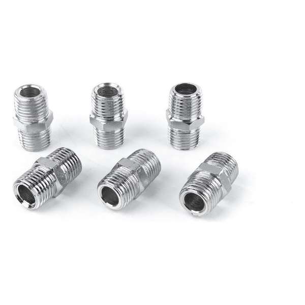 6x Verloopnippel 1/4"- 1/4" Buitendraad 6x Verloopnippel 1/4"- 1/4" Buitendraad