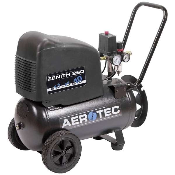 Aerotec Zenith 260 Pro pneumatische compressor - 24 liter - 10 bar Aerotec Zenith 260 Pro pneumatische compressor - 24 liter - 10 bar