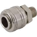 Silverline Euro Luchtslang Snelkoppeling - Mannelijke Draad 1/4" BSP