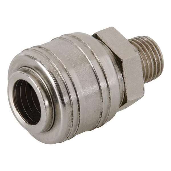 Silverline Euro Luchtslang Snelkoppeling - Mannelijke Draad 1/4" BSP Silverline Euro Luchtslang Snelkoppeling - Mannelijke Draad 1/4" BSP