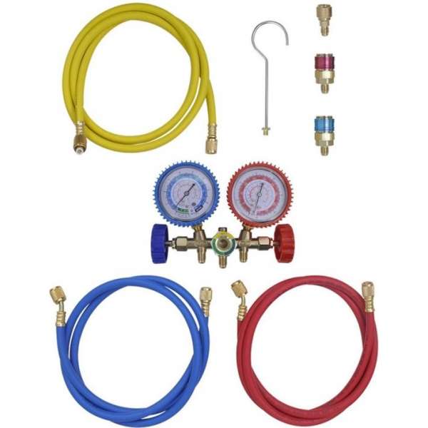 vidaXL Manometer set voor airco met 2-richtingen vidaXL Manometer set voor airco met 2-richtingen