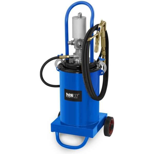 MSW Pneumatische vetpomp - 12 Liter - mobiel - 240-320 bar persdruk MSW Pneumatische vetpomp - 12 Liter - mobiel - 240-320 bar persdruk