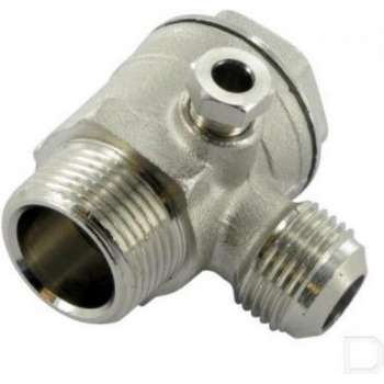 Terugslagklep - terugslagventiel voor compressor  1 x 1” buitendraad en 1 x 3/4” buitendraad