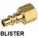 K&W Luchtsteeknippel (2 stuks) orion met 1/4" binnendraad messing