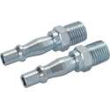 Silverline Luchtslang Bajonet Koppeling - Mannelijke Draad - 1/4" BSP - 2 stuks