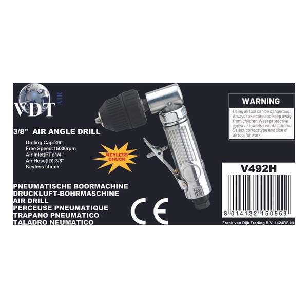 VDT pneumatische haakse boormachine VDT pneumatische haakse boormachine