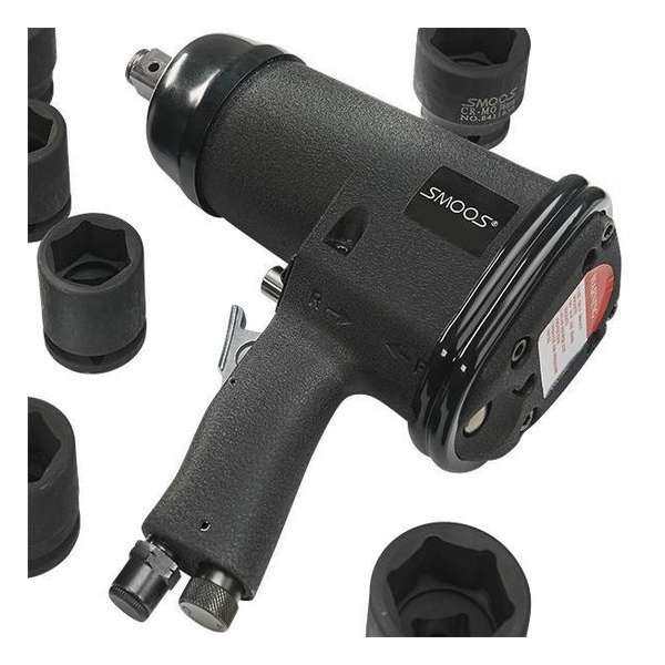 Smoos® Slagmoersleutel 3/4 opname 970 Nm met slagdoppen