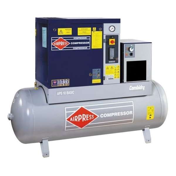 AIRPRESS 400V schroefcompressor combi dry APS 10 basic AIRPRESS 400V schroefcompressor combi dry APS 10 basic