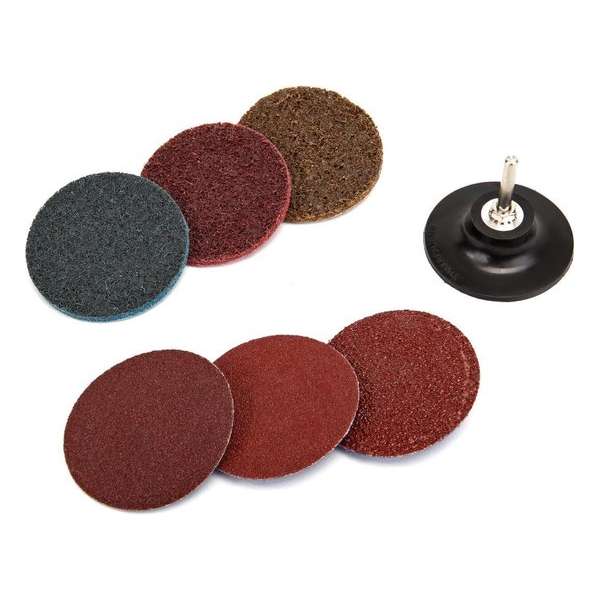 HBM 7 Delige 75 mm. Schuur en Cleanset met 6 mm. Houder HBM 7 Delige 75 mm. Schuur en Cleanset met 6 mm. Houder