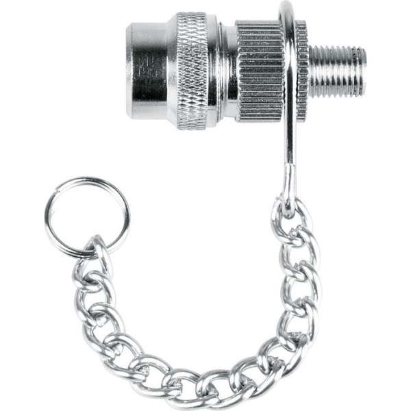Alligator opsteeknippel met ketting HV/FV zilver Alligator opsteeknippel met ketting HV/FV zilver