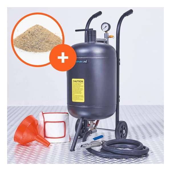 Datona® Mobiele straalketel - 45L + 100 kg Si Silicaat Datona® Mobiele straalketel - 45L + 100 kg Si Silicaat
