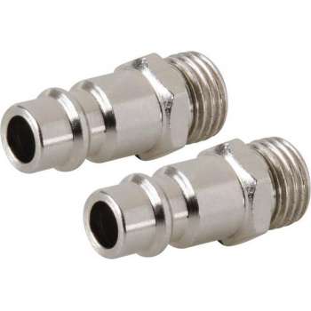 Silverline Euro Bajonetkoppeling - Mannelijke Draad 1/4" Bsp - 2 stuks