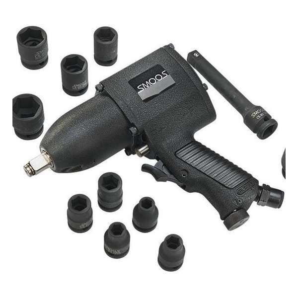 Smoos® Slagmoersleutel 1/2 opname 480 Nm met slagdoppen