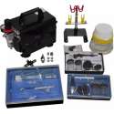 Airbrush compressorset met 3 pistolen