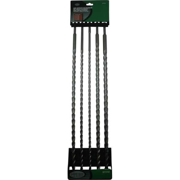 Hofftech SDS+ Borenset 600 mm. 10, 12, 16, 18 & 20 mm. (sds plus) Hofftech SDS+ Borenset 600 mm. 10, 12, 16, 18 & 20 mm. (sds plus)